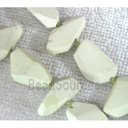 Natural lemon stone bead, freeform