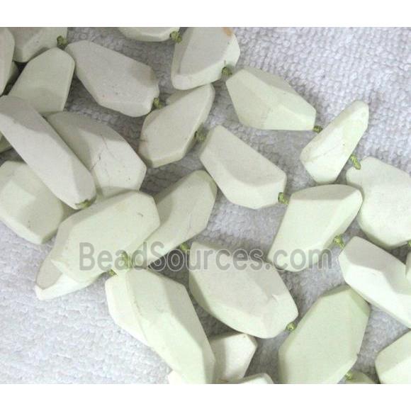 Natural lemon stone bead, freeform