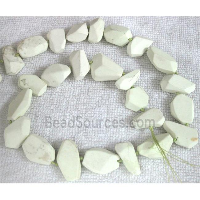 Natural lemon stone bead, freeform