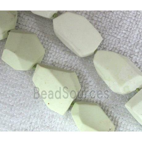 Natural lemon stone bead, freeform