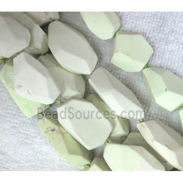 Natural lemon stone bead, freeform