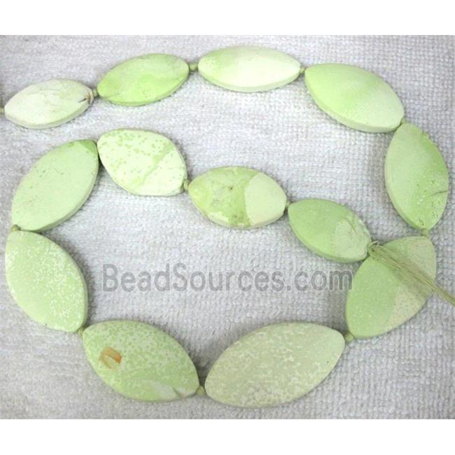 Natural lemon stone bead, horse-eye