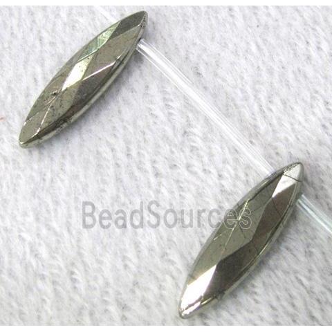 natural Pyrite Beads, horse eye