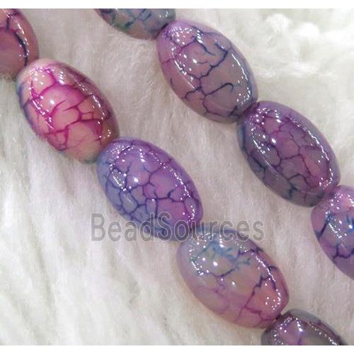 dragon veins Agate beads, barrel, colorful