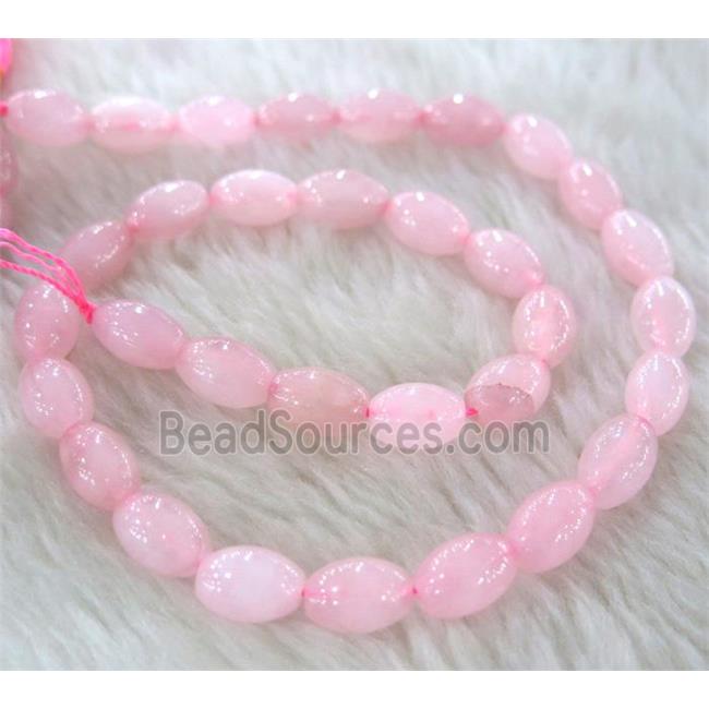 Rose Quartz bead, barrel