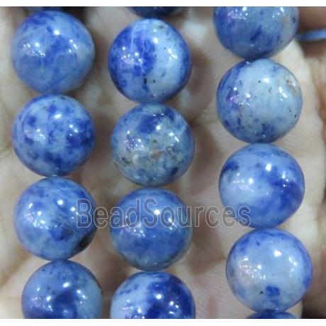 blue spotted jasper beads, round