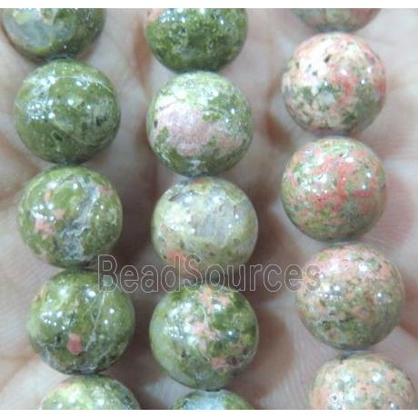 unakite bead, round