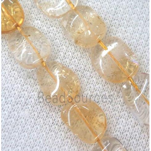 citrine chip beads, freeform