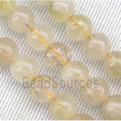 Golden Rutilated Quartz beads, round, AB-grade