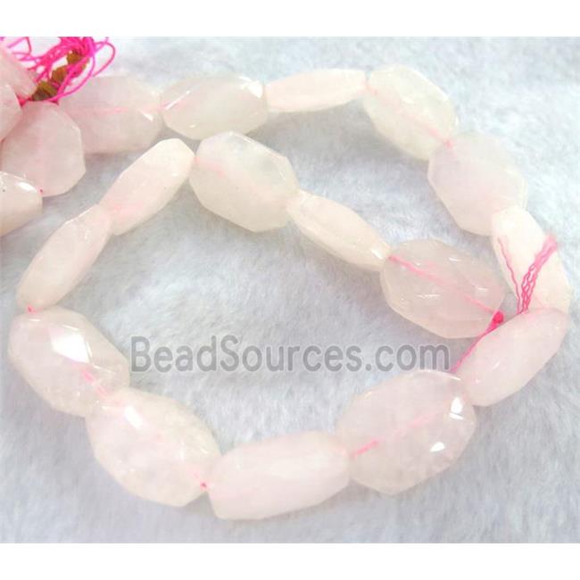 rose quartz nugget beads, freeform