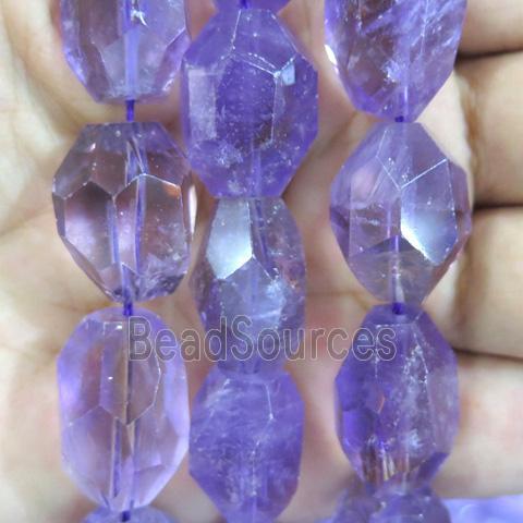 Ametrine nugget beads, freeform, purple