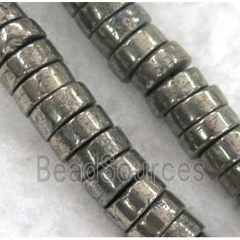 pyrite bead, heishi