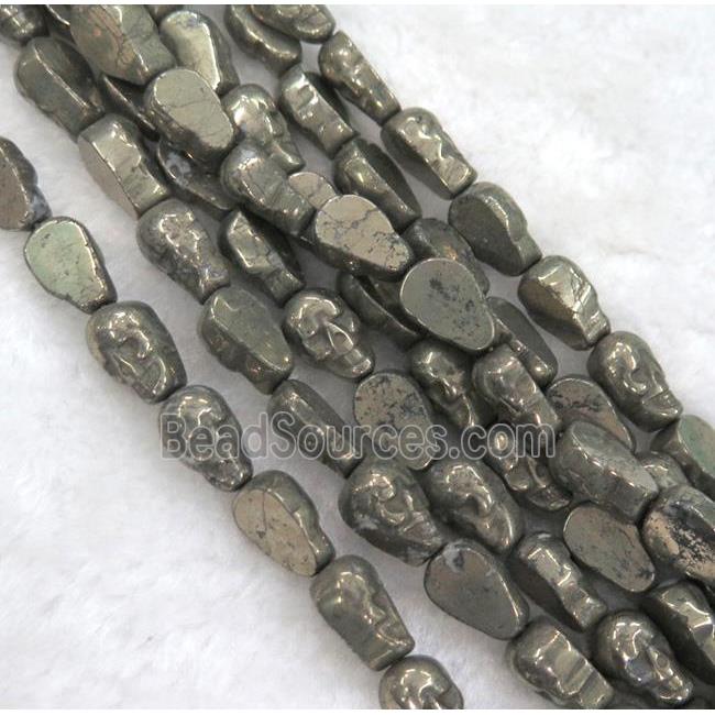 pyrite bead, skull