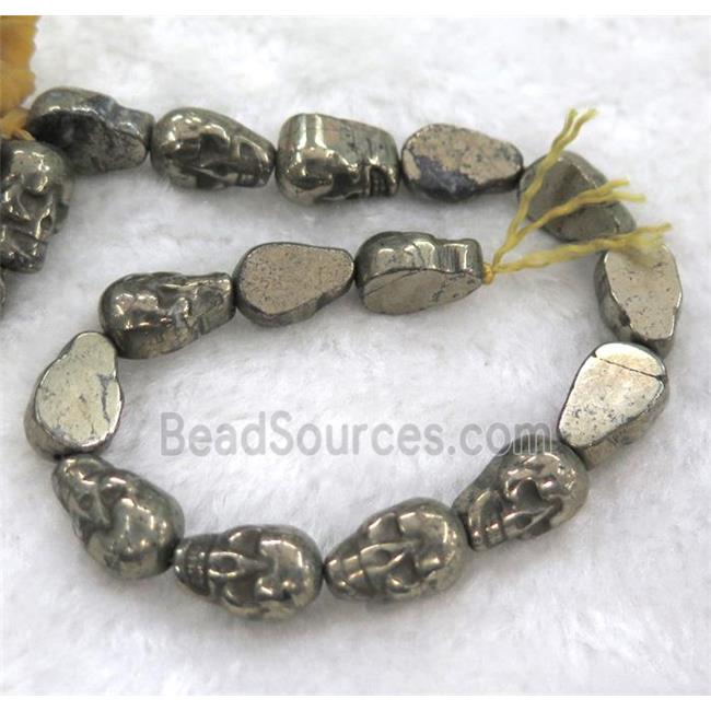 pyrite bead, skull