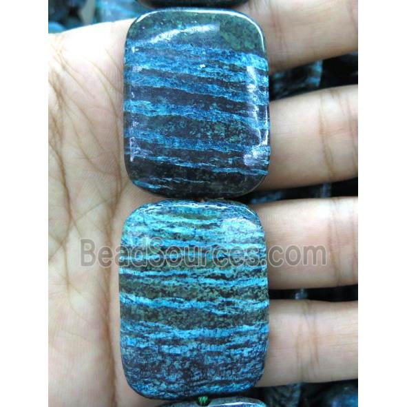 Blue SilverLine Jasper beads, rectangle