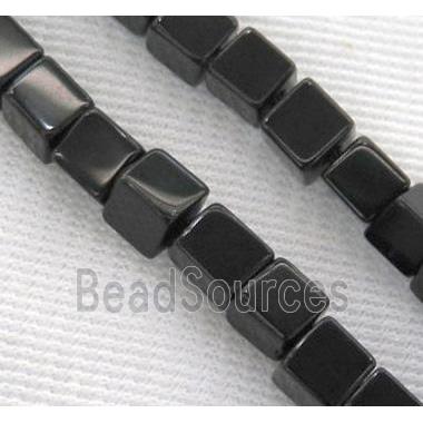 black onyx beads, cube