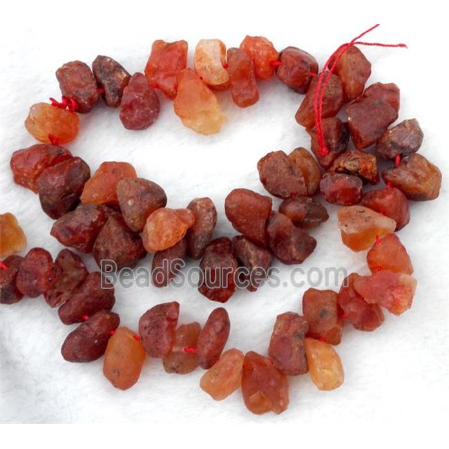 ruby agate beads, freeform