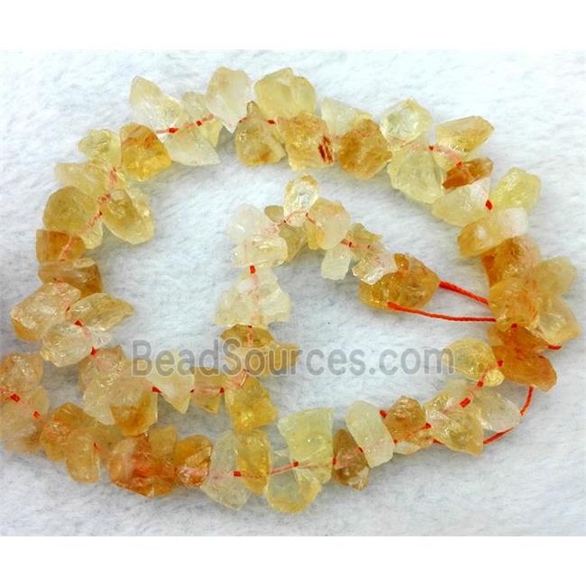 natural citrine beads, freeform