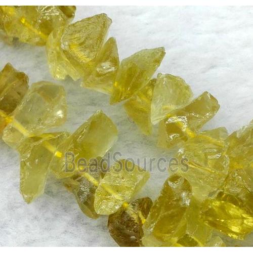 lemon quartz bead, freeform