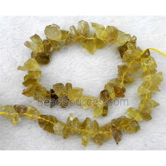 lemon quartz bead, freeform