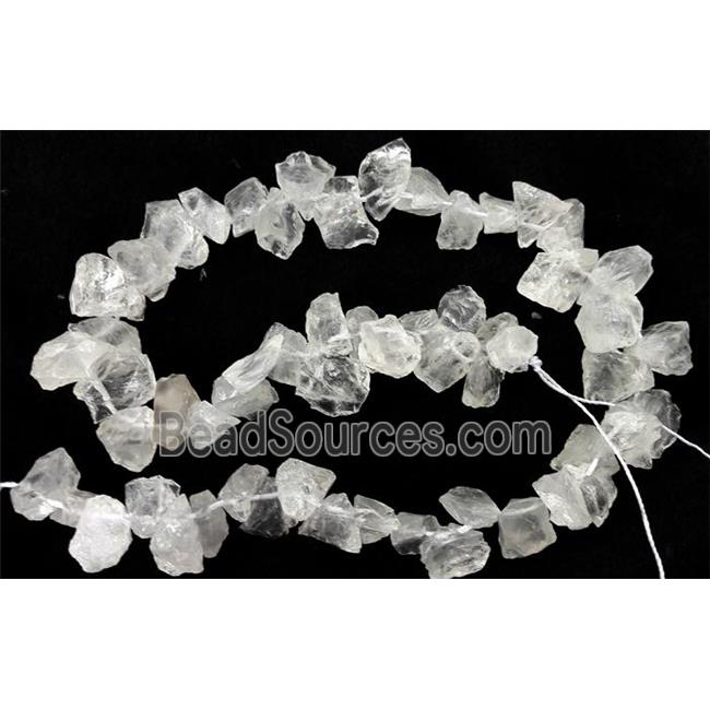 clear quartz beads, freeform