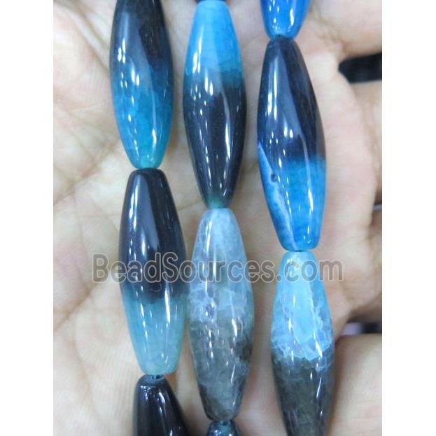 dichromatic Agate Beads, barrel