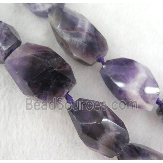 dogtooth Amethyst Beads, faceted freeform