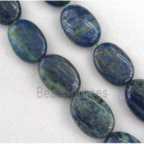 Azurite beads, oval