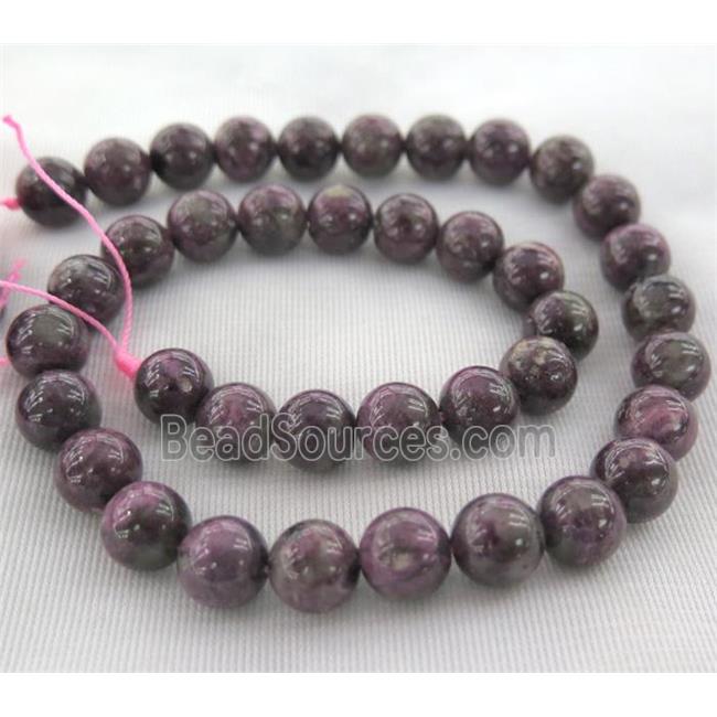 red natural Tourmaline beads, round, B grade