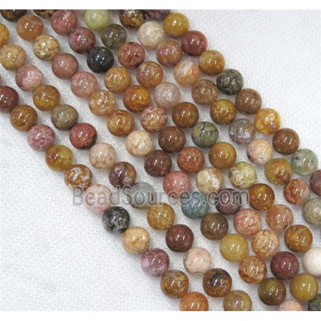 colorful Agate Beads, round