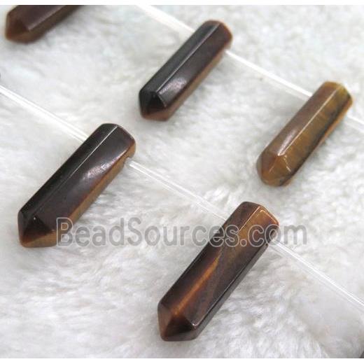 tiger eye stone beads, bullet shape