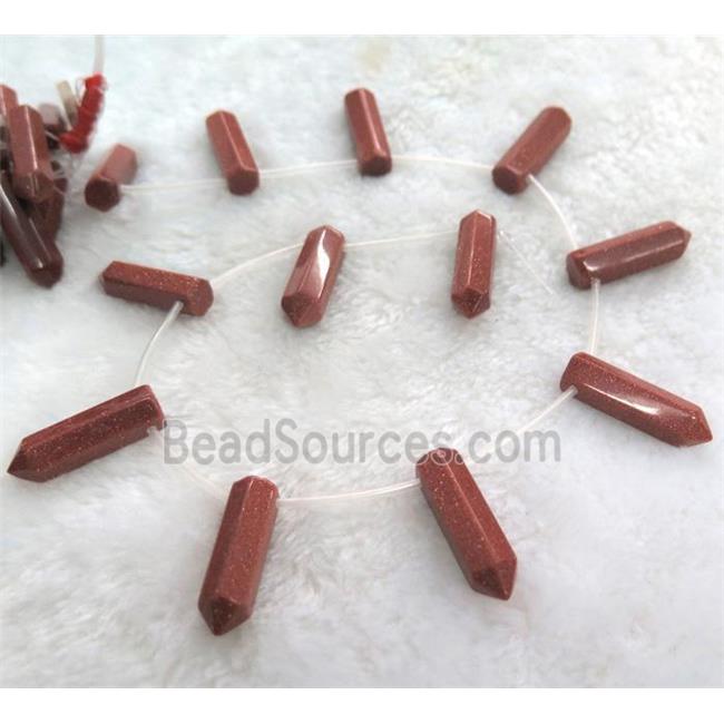 gold sandstone beads, bullet