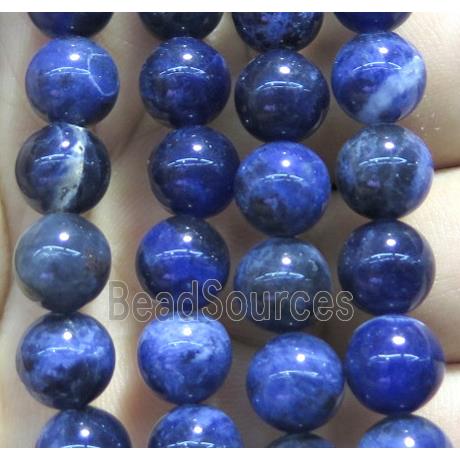 round blue Sodalite beads