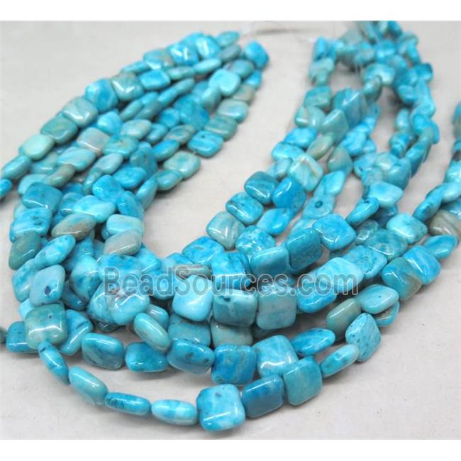 Larimar bead, square, stability