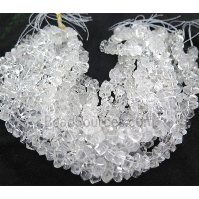 clear quartz beads, freeform