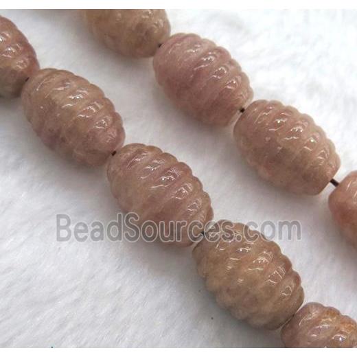 moonstone barrel beads