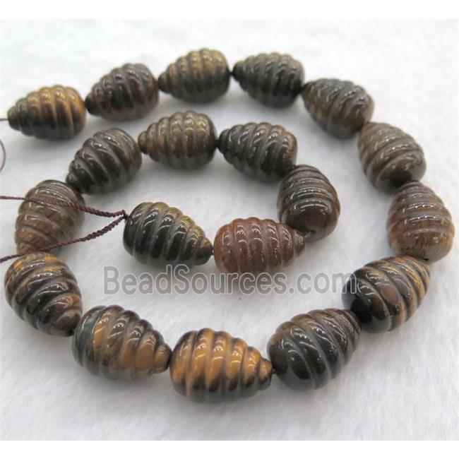 tiger eye stone teardrop beads