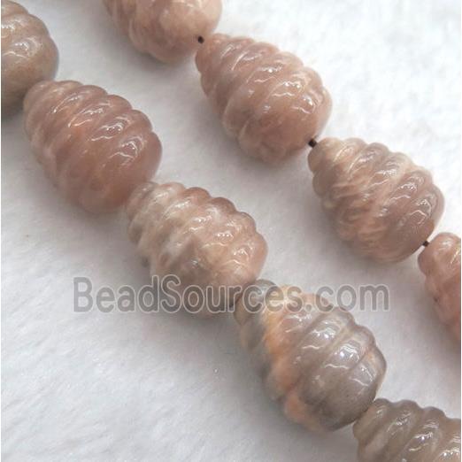 sunstone teardrop beads