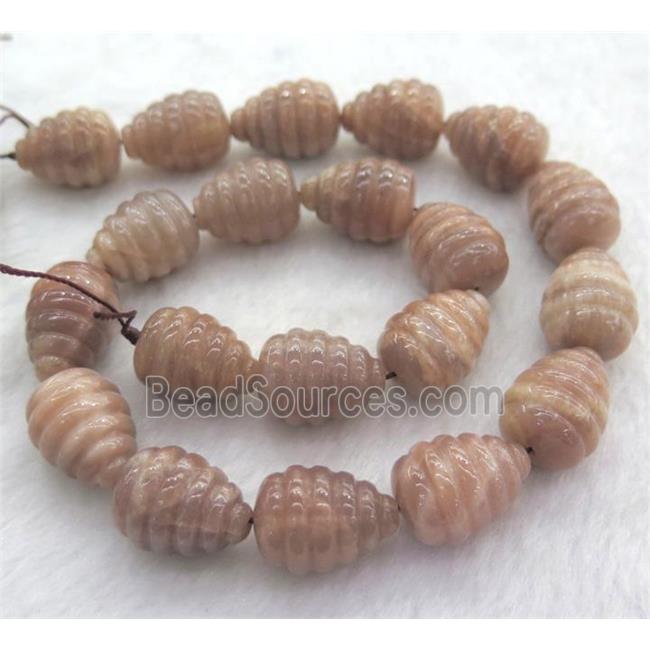 sunstone teardrop beads