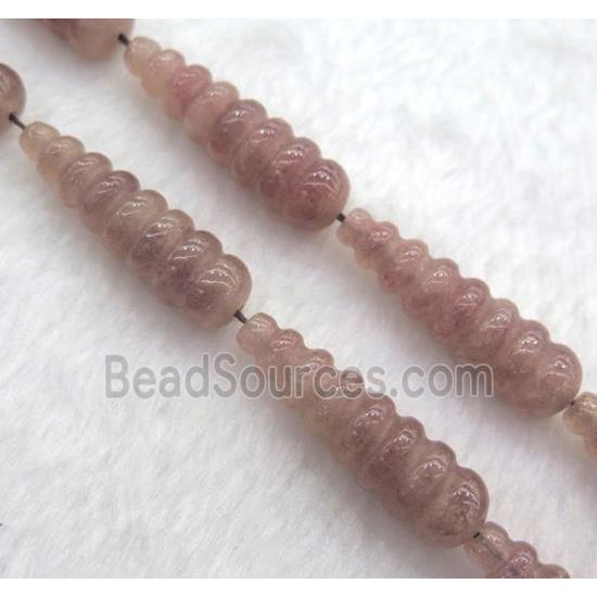 Strawberry Quartz teardrop beads