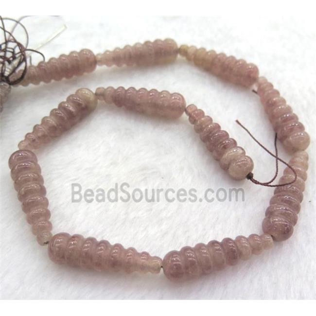 Strawberry Quartz teardrop beads