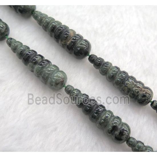 green jasper teardrop beads