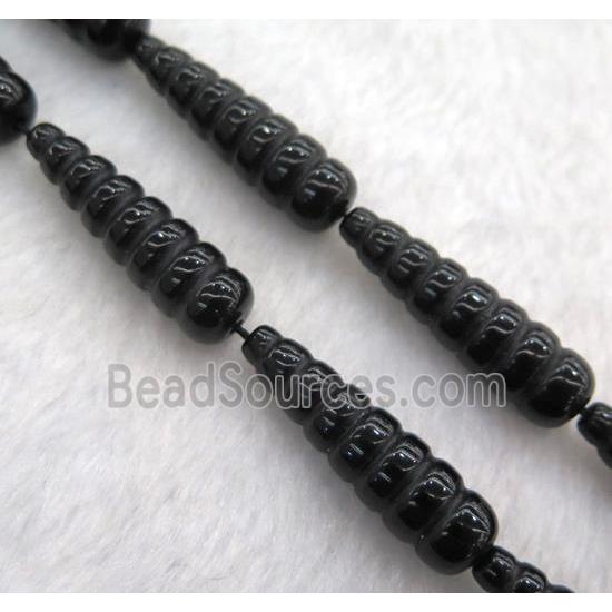 black agate onyx teardrop beads