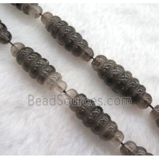 smoky quartz rice beads