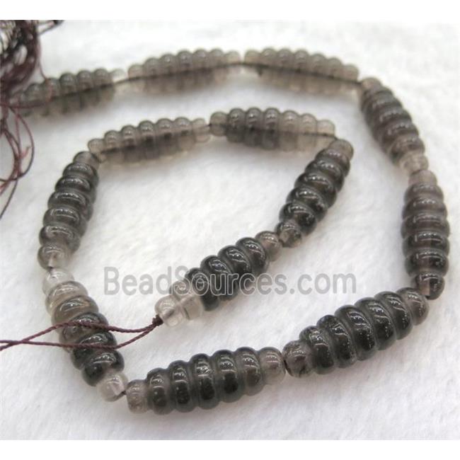 smoky quartz rice beads