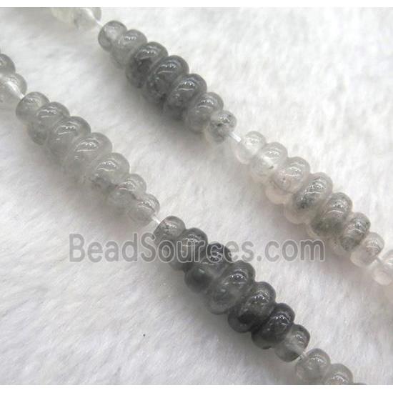 grey Cloudy Quartz rice beads