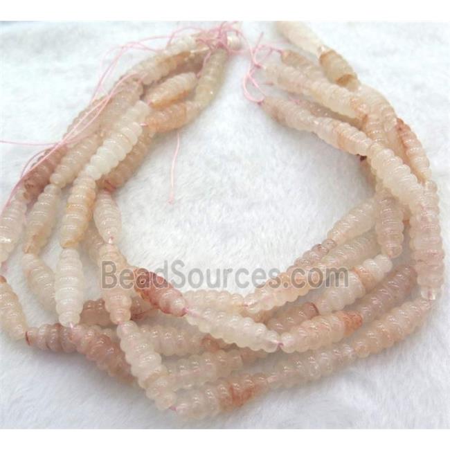 pink quartz rice beads