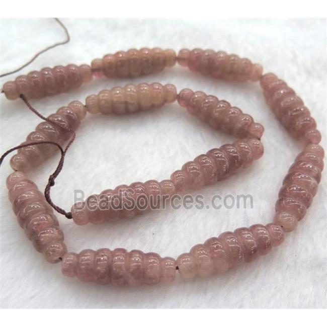 Strawberry Quartz rice beads