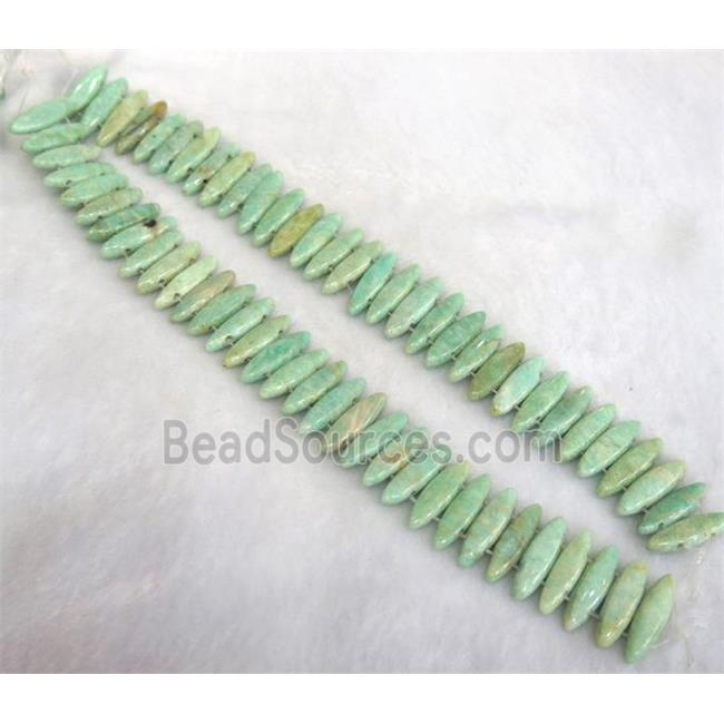 oval amazonite beads with 2holes