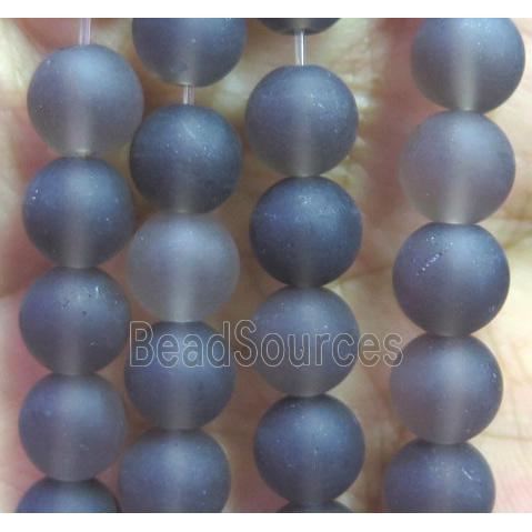 round matte Smoky Quartz Bead